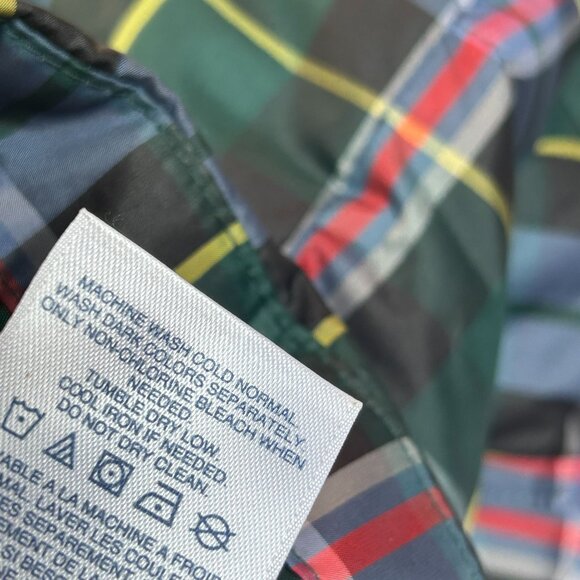 Lands' End Womens Plaid Quilted Down Zippered Mock Neck Puffer Vest Medium 10-12 - Picture 5 of 10